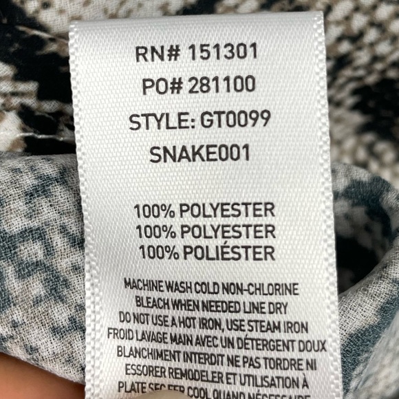 Good American Brown Black The Ruched Snake Print Lightweight Cami Blouse - Picture 7 of 9